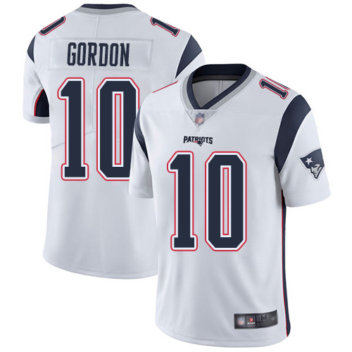 New England Patriots Football #10 Vapor Untouchable Limited White Men Josh Gordon Road NFL Jersey